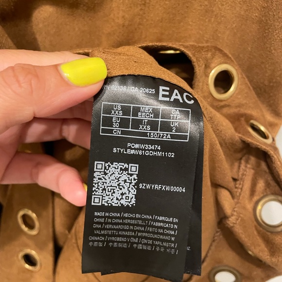 Guess Grommet Suede Mini Dress XXS - Picture 3 of 11